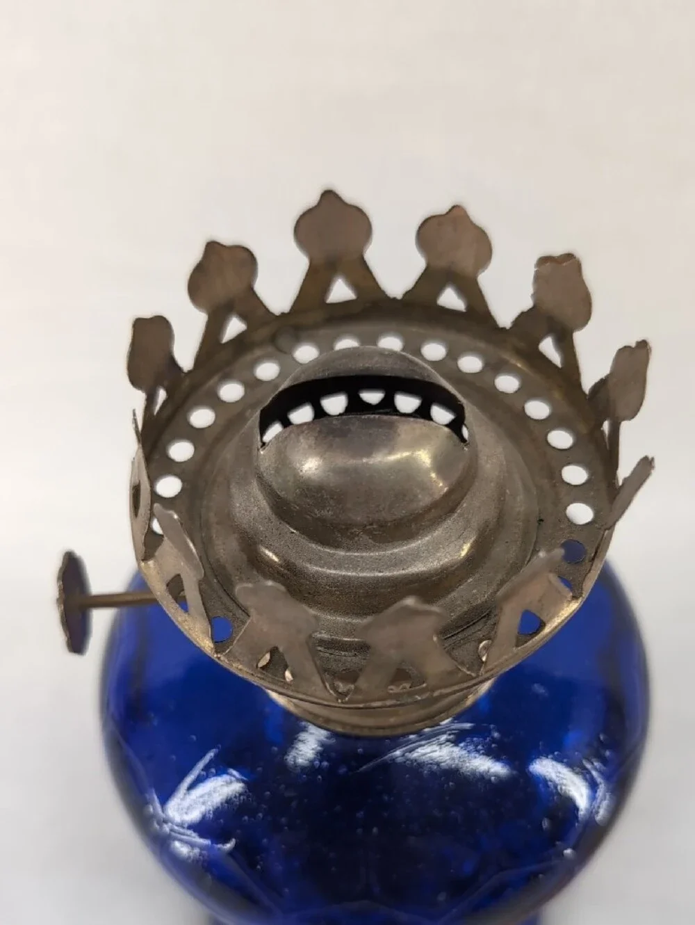 Cobalt Blue Mini Vintage (Base Only)-Style Oil Lamp